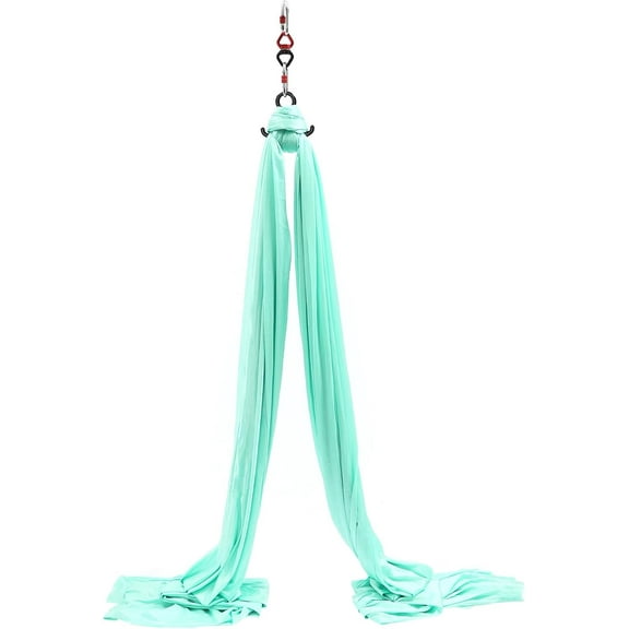 Aerial Yoga Practice Polyester Strap, Aerial Yoga Practice Equipment with 2 Extension Straps, with 360Swivel Connector, Yoga Fabric Cloth for Circus, Dance in Sports Outdoors Yoga Straps