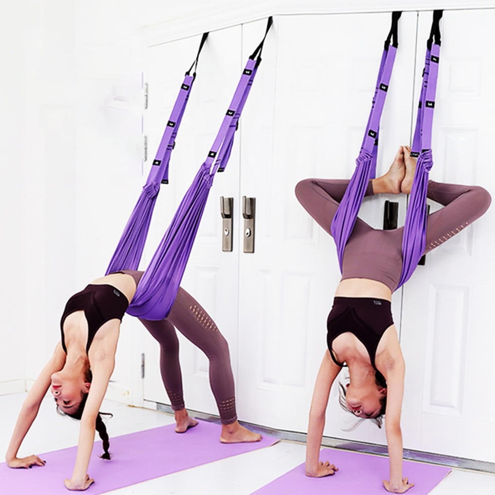 Yoga Inversion Swing with Free Video Series and Pose Chart, Antigravity  Yoga Sling for Beginners & Advanced