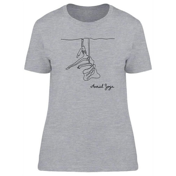 Aerial Yoga Silhouette T-Shirt Women -Image by Shutterstock, Female Small