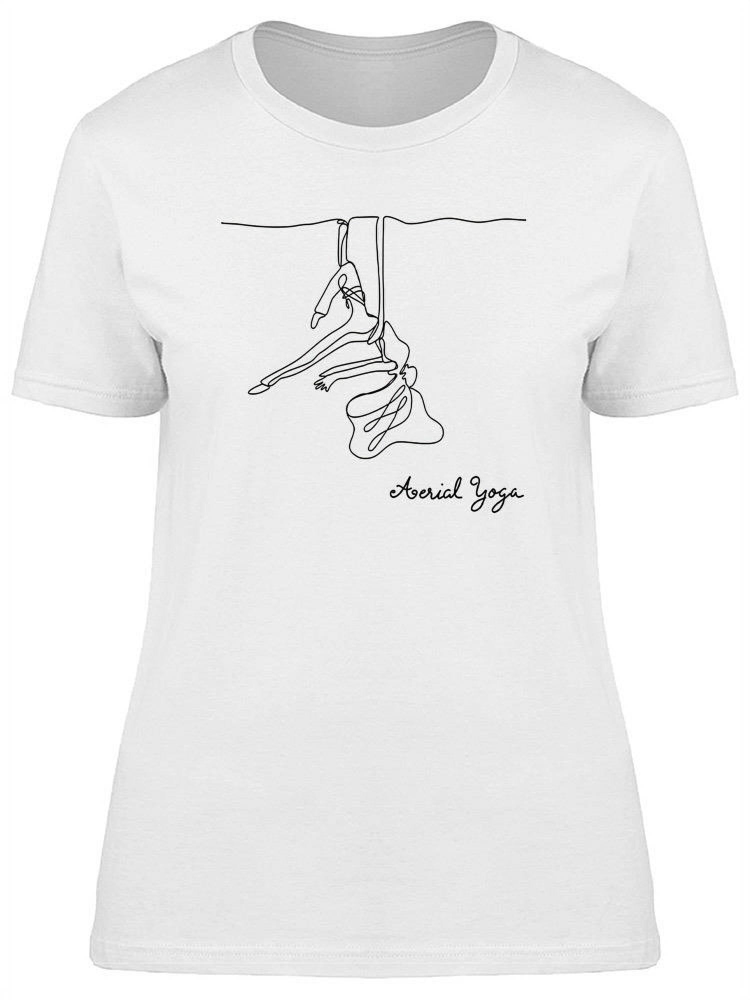 Aerial Yoga Silhouette T-Shirt Women -Image by Shutterstock