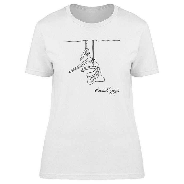 Aerial Yoga Silhouette T-Shirt Women -Image by Shutterstock, Female Small 