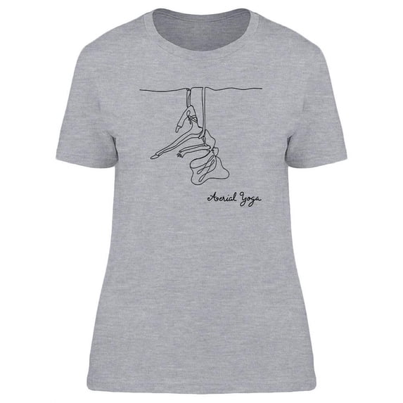Aerial Yoga Silhouette T-Shirt Women -Image by Shutterstock, Female x-Large