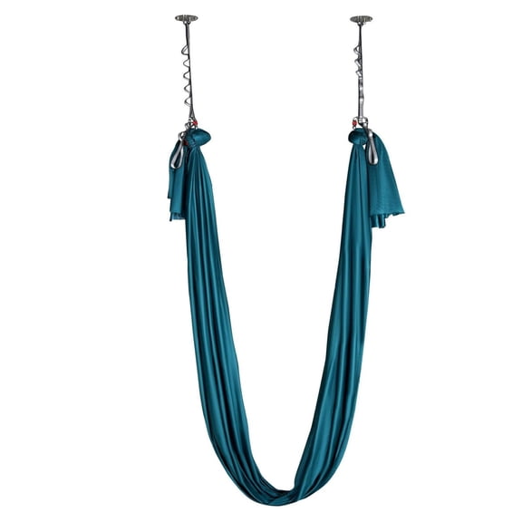 Aerial Yoga Swing Hammock Kit, 8.7 Yds - 100gsm Nylon Fabric, Full Rigging, Easy Setup - Antigravity Fitness for All Levels, Green