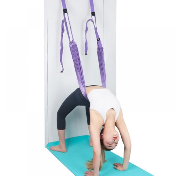 Aerial Yoga Swing Set & Hammock Kit for Improved Yoga Inversions, Flexibility, Sensory Swing - Antigravity Yoga Sling for Beginners & Advanced