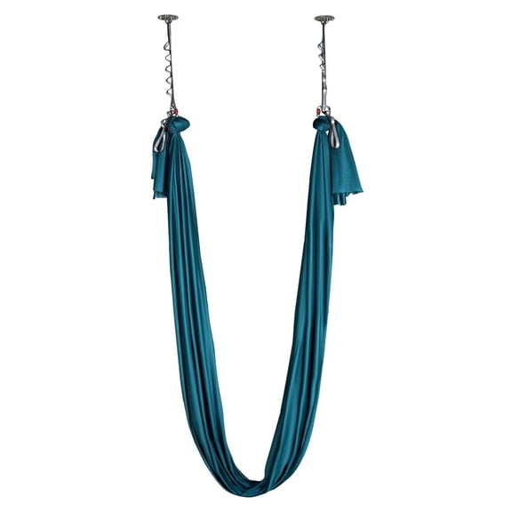Aerial Yoga Swing & Silk Kit, 11 Yards - Hammock for Yoga, Pilates, Inversions, Green