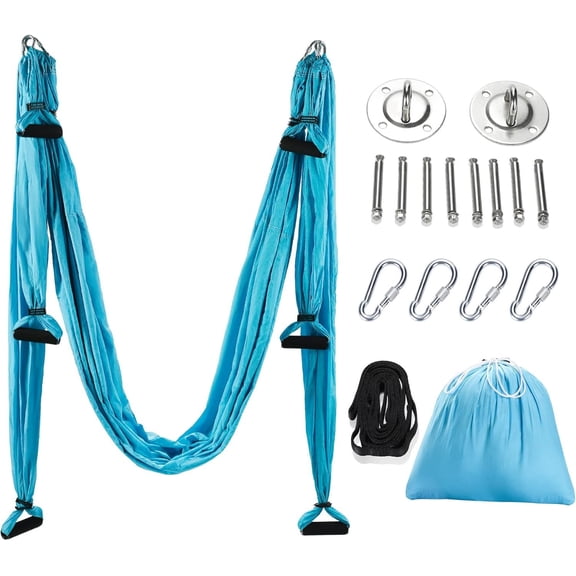 Aerial Yoga Swing Sling Yoga Hammock Kit Set Trapeze Inversion Equipment Include 2 Extensions Straps and Ceiling Mounting Kit