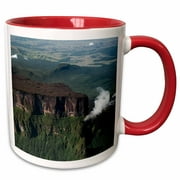 Aerial of Mount Roraima, tepui plateaus, South America. 11oz Two-Tone Red Mug mug-258466-5