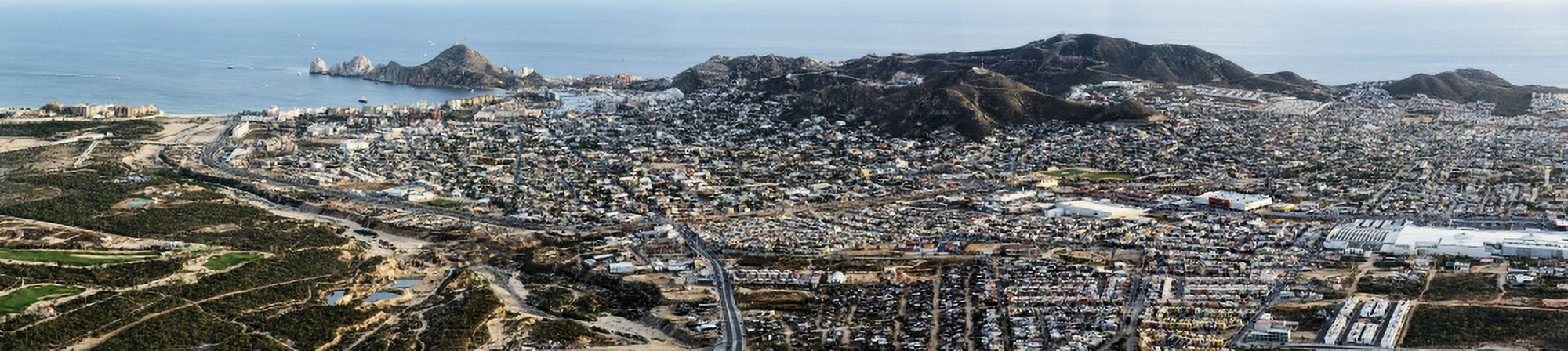 Aerial view of Cabo San Lucas Mexico Canvas Art - Panoramic Images (27 x 9)