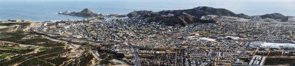 Aerial view of Cabo San Lucas Mexico Canvas Art - Panoramic Images (36 x 12)