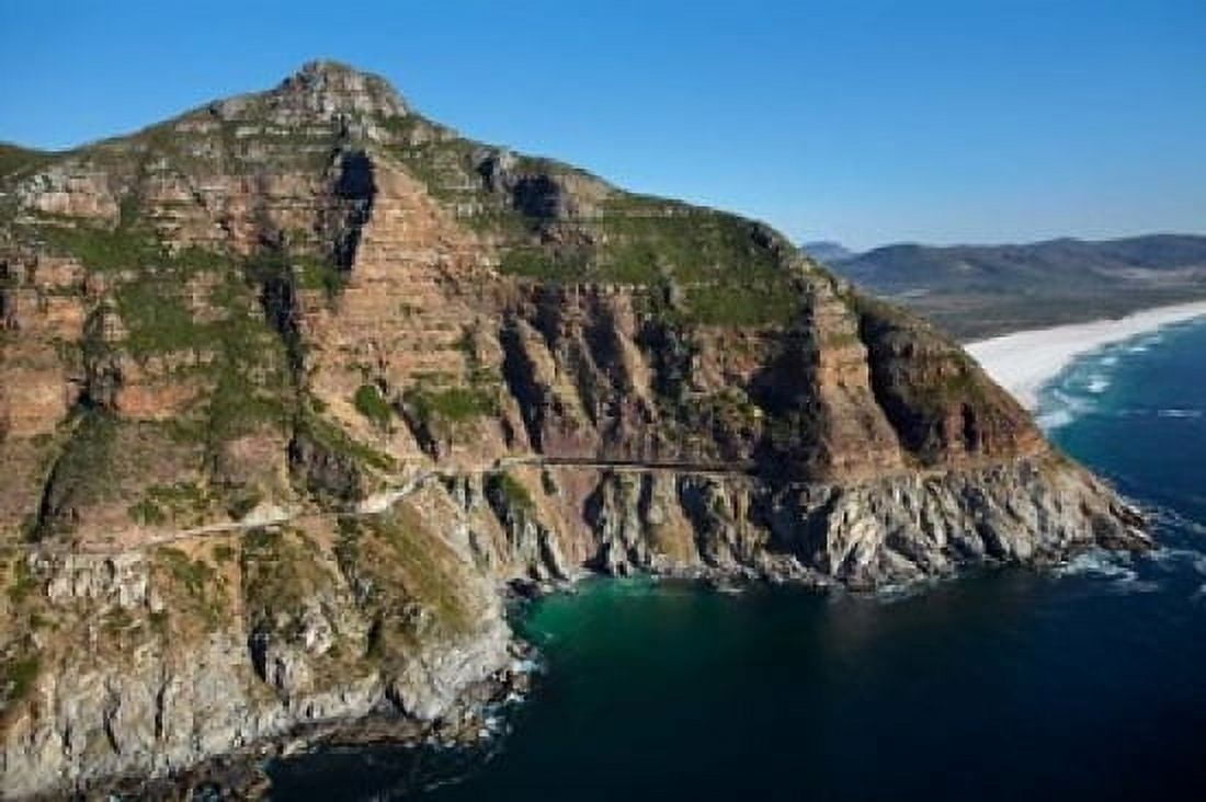 Aerial view of Chapmans Peak Drive Cape Town South Africa Canvas Art - David Wall DanitaDelimont (19 x 12)