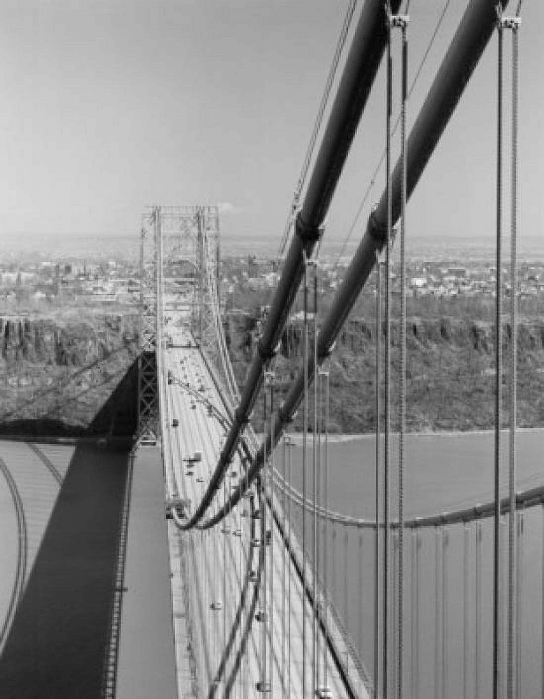 Aerial view of George Washington Bridge Canvas Art - (24 x 36)