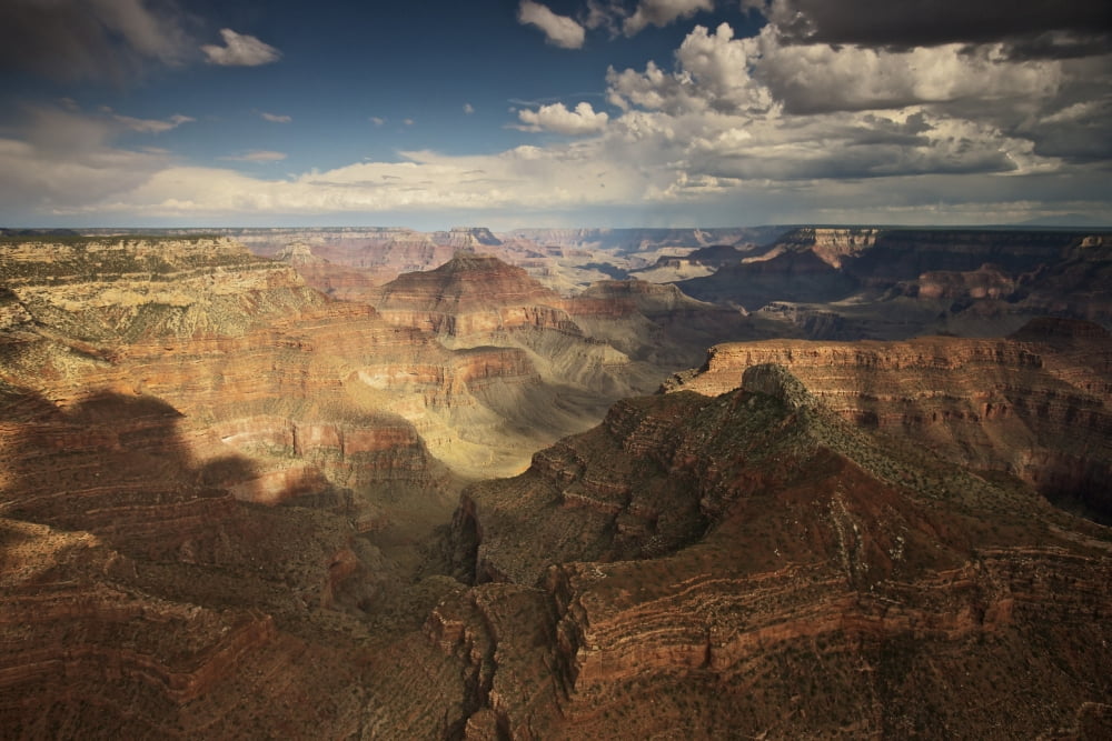 Aerial view of Grand Canyon Arizona Canvas Art - Terry MooreStocktrek Images (18 x 12)