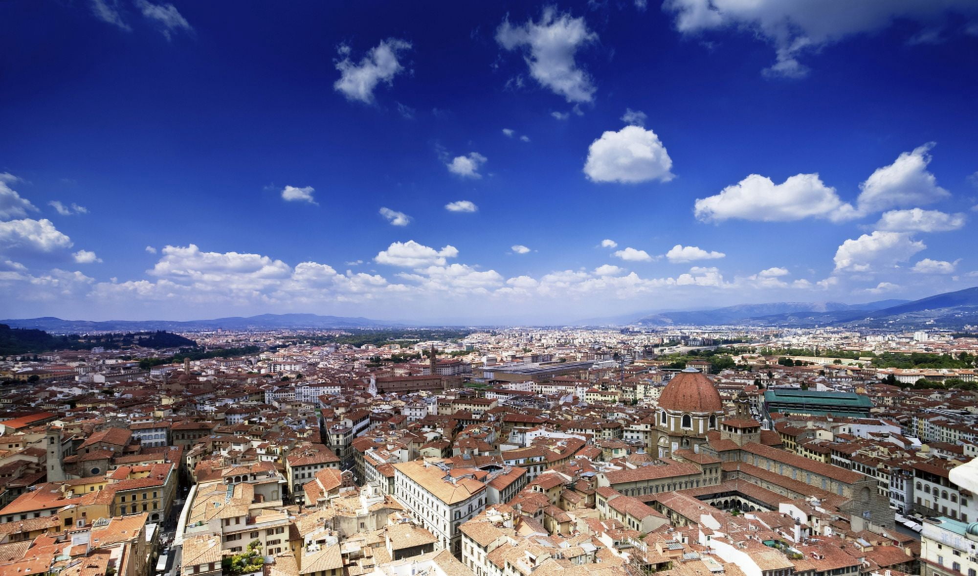 Aerial view of Milan Italy Canvas Art - Evgeny KuklevStocktrek Images (19 x 11)