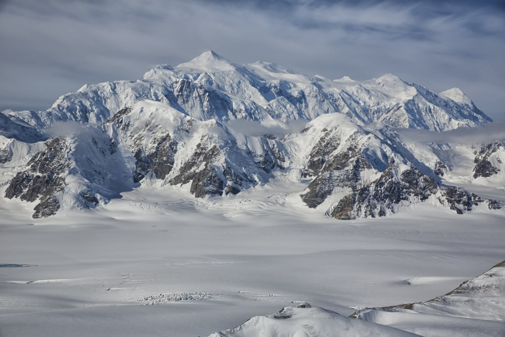 Aerial view of Mount Logan in Kluane National Park Yukon Canada Canvas Art - Robert Postma Design Pics (38 x 24)