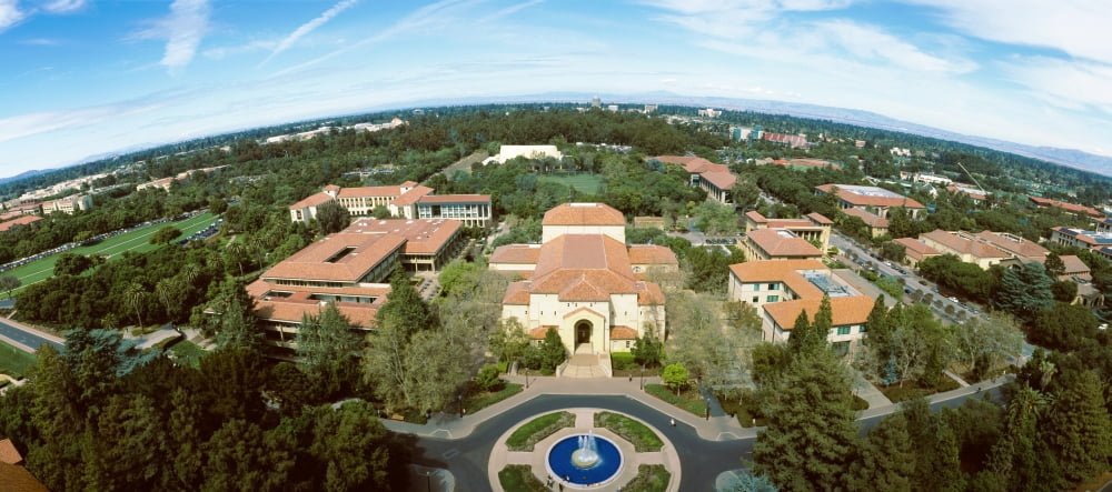 Aerial view of Stanford University Stanford California USA Canvas Art - Panoramic Images (36 x 12)