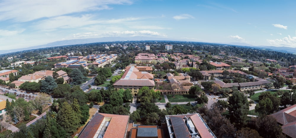 Aerial view of Stanford University Stanford California USA Canvas Art - Panoramic Images (36 x 12)