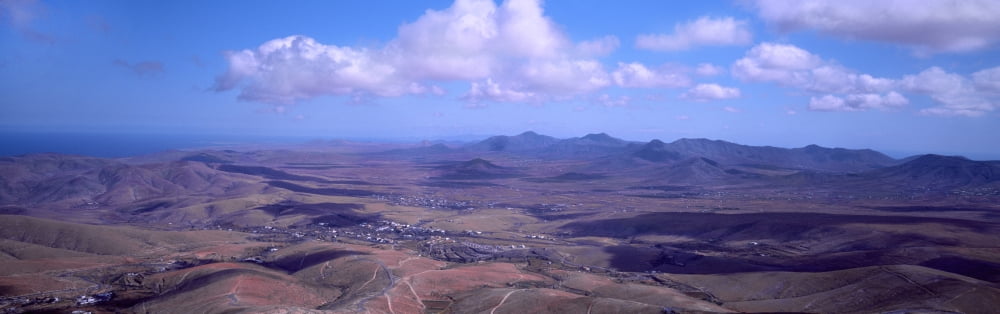 Aerial view of Tindaya Desert Fuerteventura Canary islands Spain Canvas Art - Panoramic Images (36 x 12)