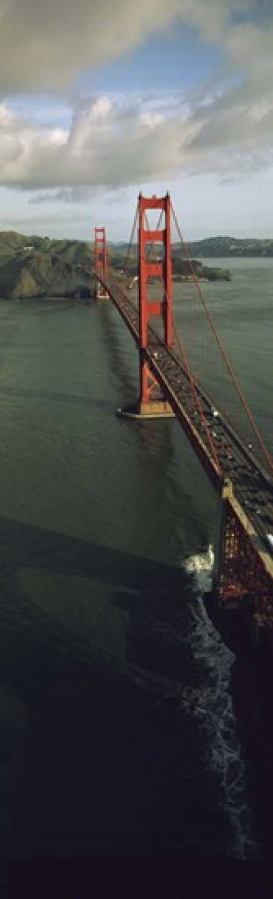 Aerial view of a bridge Golden Gate Bridge San Francisco California USA Canvas Art - Panoramic Images (15 x 5)