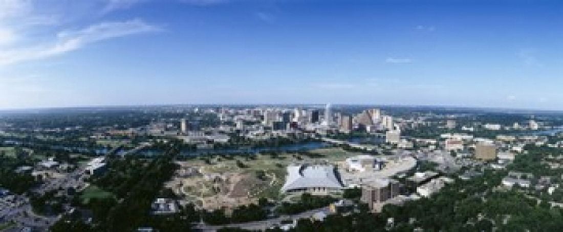 Aerial view of a city Austin Travis County Texas USA Canvas Art - Panoramic Images (15 x 6)