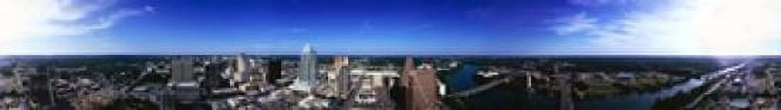 Aerial view of a city Austin Travis county Texas USA Canvas Art - Panoramic Images (22 x 4)