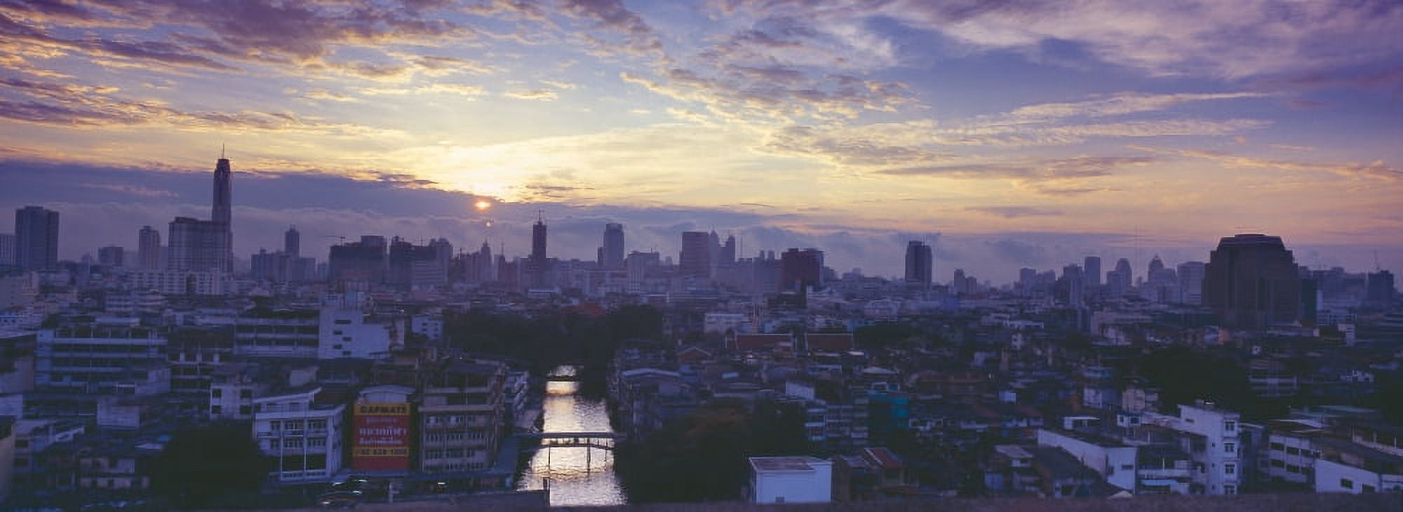 Aerial view of a city Bangkok Thailand Canvas Art - Panoramic Images (27 x 9)