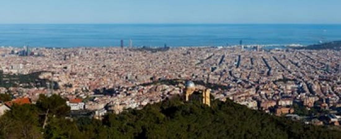 Aerial view of a city Barcelona Catalonia Spain Canvas Art - Panoramic Images (15 x 6)