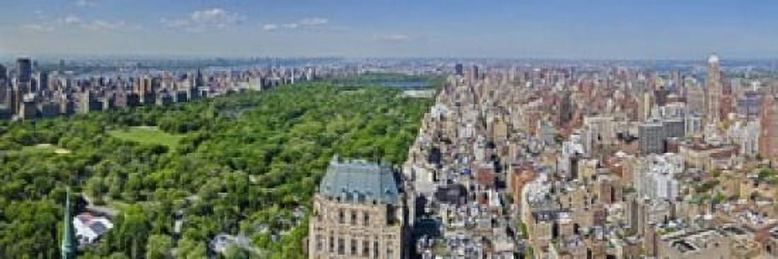Aerial view of a city Central Park Manhattan New York City New York State USA 2011 Canvas Art - Panoramic Images (18 x 6)