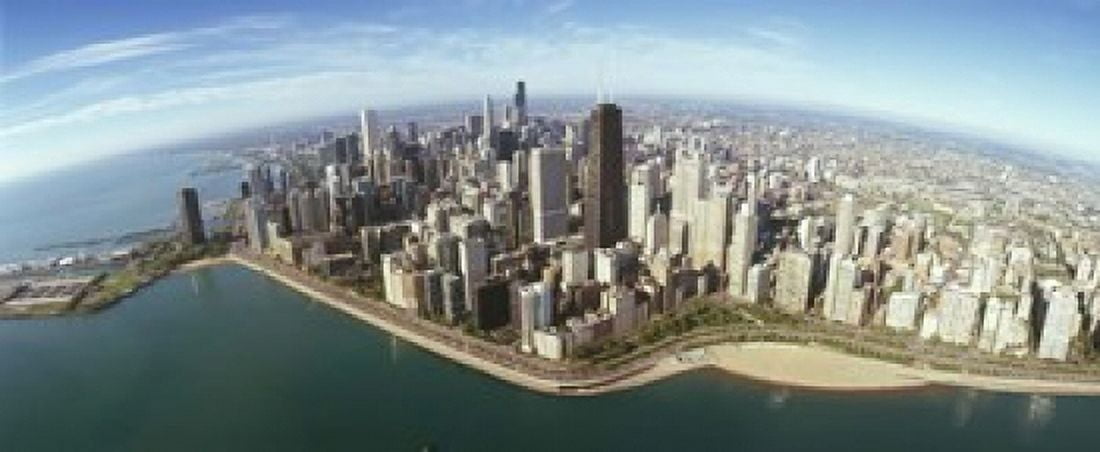 Aerial view of a city Chicago Cook County Illinois USA 2010 Canvas Art - Panoramic Images (15 x 6)