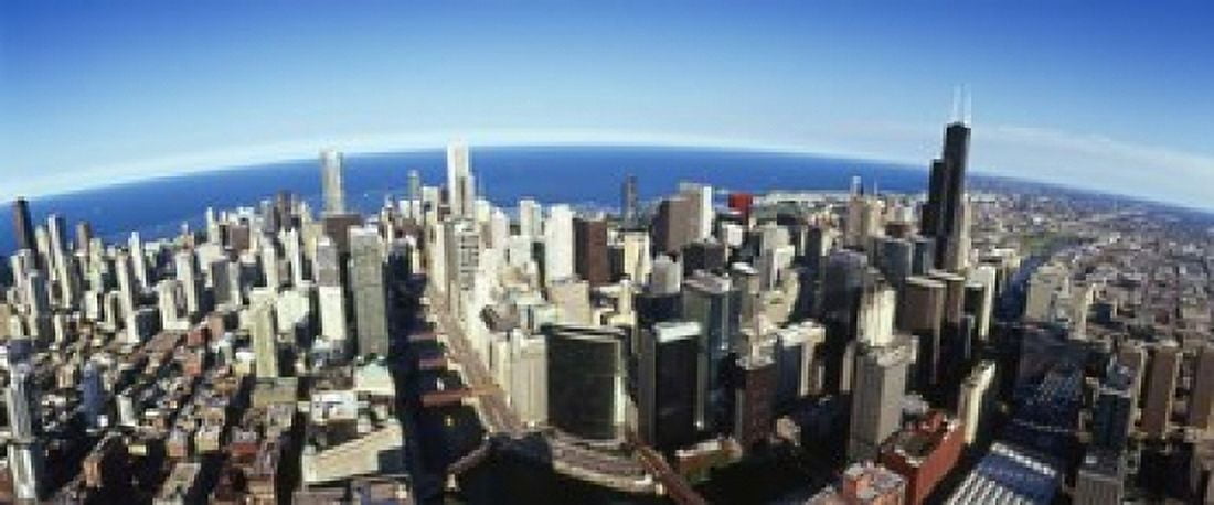 Aerial view of a city Chicago Cook County Illinois USA 2010 Canvas Art - Panoramic Images (15 x 6)