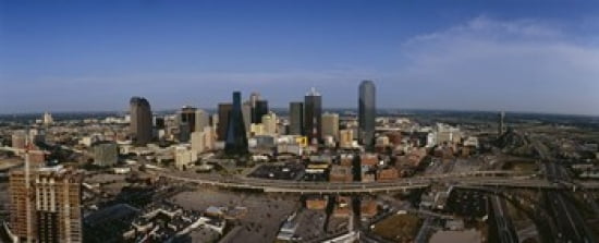 Aerial view of a city Dallas Texas USA Canvas Art - Panoramic Images (30 x 12)