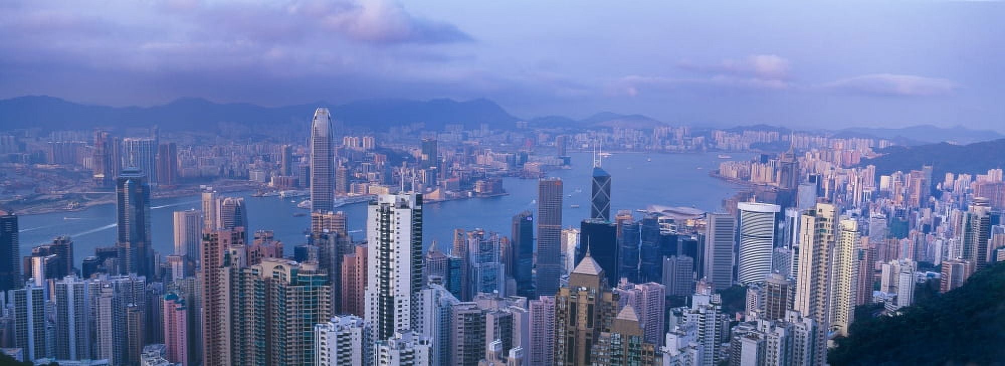 Aerial view of a city Hong Kong China Canvas Art - Panoramic Images (27 x 9)