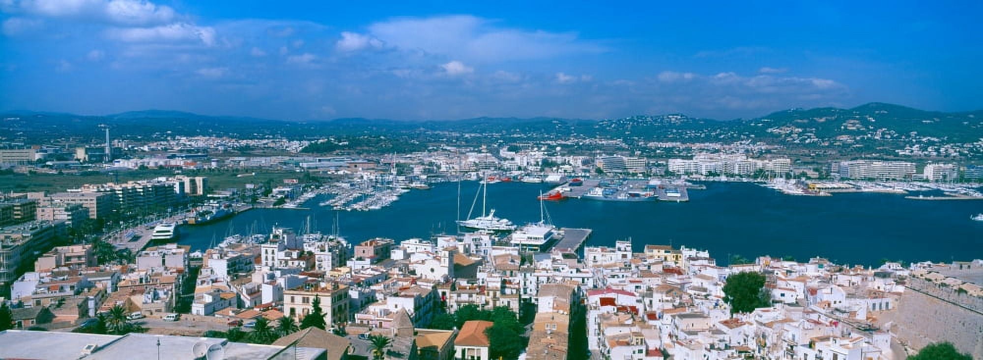Aerial view of a city Ibiza Balearic Islands Spain Canvas Art - Panoramic Images (27 x 9)