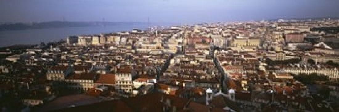 Aerial view of a city Lisbon Portugal Canvas Art - Panoramic Images (18 x 6)