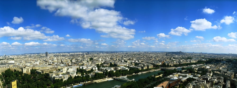 Aerial view of a city London England Canvas Art - Panoramic Images (36 x 12)