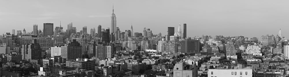 Aerial view of a city Manhattan New York City New York State USA Canvas Art - Panoramic Images (36 x 12)