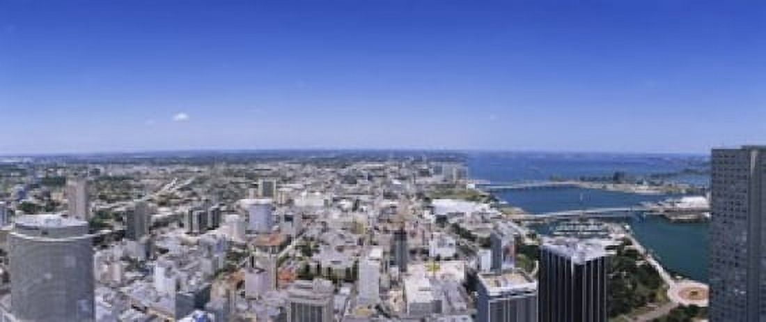 Aerial view of a city Miami Florida USA Canvas Art - Panoramic Images (15 x 6)