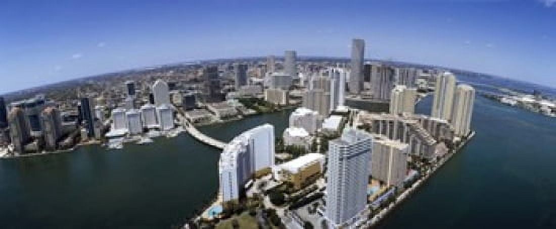 Aerial view of a city Miami Miami-Dade County Florida USA 2008 Canvas Art - Panoramic Images (15 x 6)