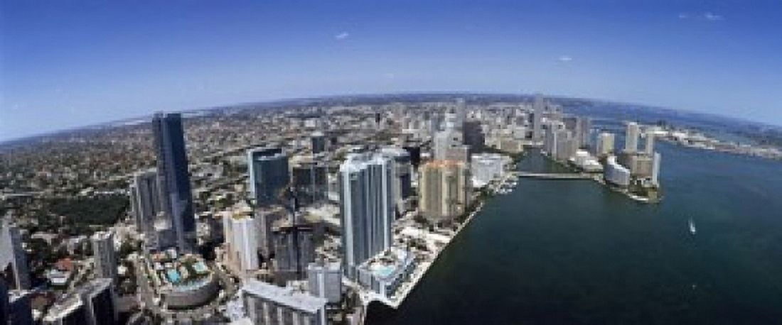 Aerial view of a city Miami Miami-Dade County Florida USA 2008 Canvas Art - Panoramic Images (15 x 6)