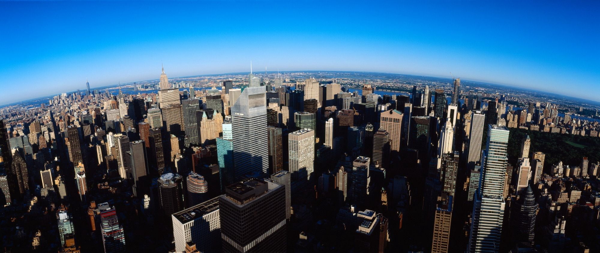 Aerial view of a city New York City New York State USA Canvas Art - Panoramic Images (12 x 36)