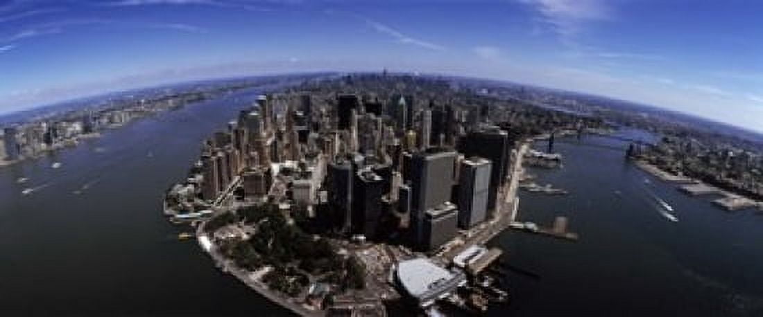 Aerial view of a city New York City New York State USA Canvas Art - Panoramic Images (15 x 6)