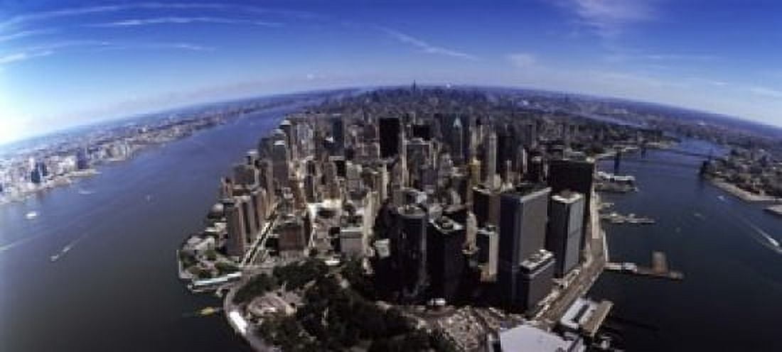 Aerial view of a city New York City New York State USA Canvas Art - Panoramic Images (15 x 7)