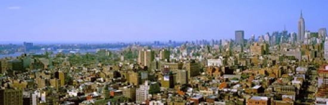 Aerial view of a city New York City New York State USA Canvas Art - Panoramic Images (18 x 6)
