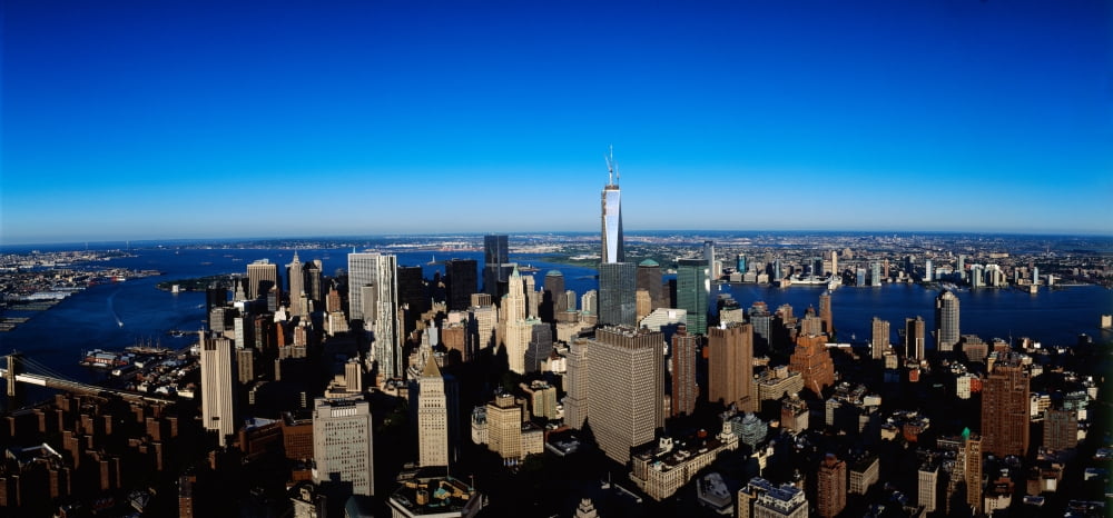 Aerial view of a city New York City New York State USA Canvas Art - Panoramic Images (36 x 12)