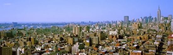 Aerial view of a city New York City New York State USA Canvas Art - Panoramic Images (36 x 12)