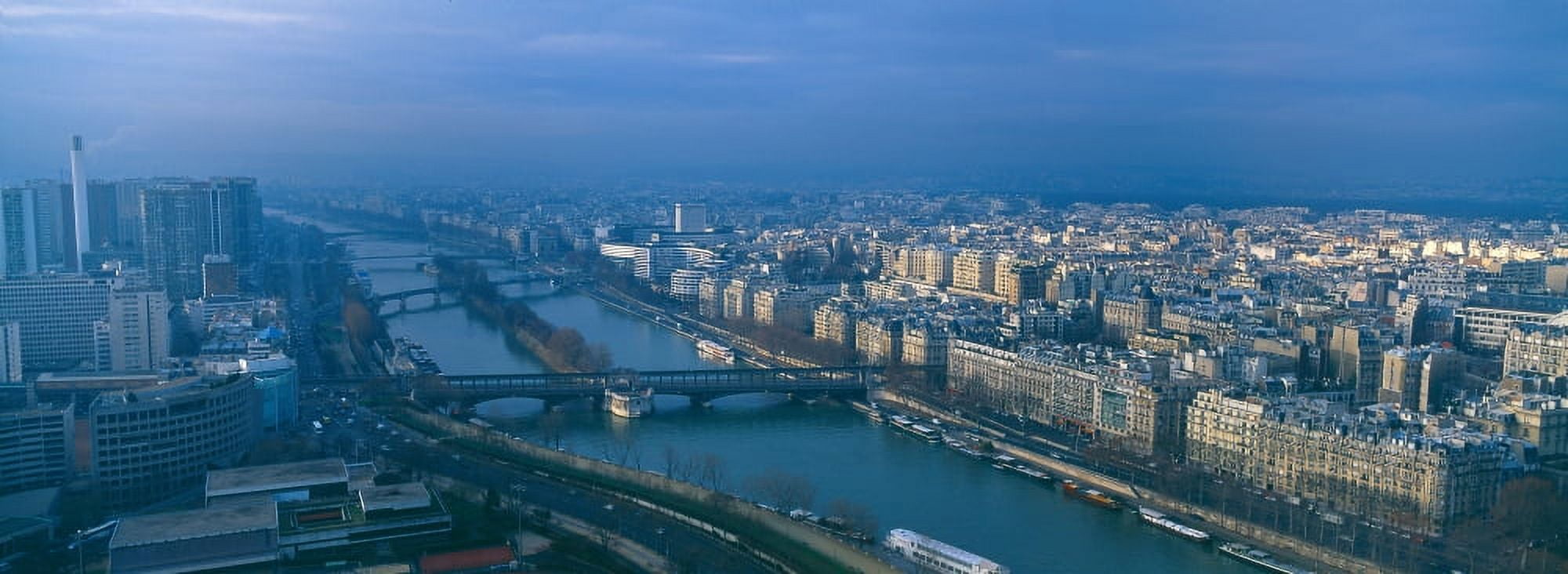 Aerial view of a city Paris France Canvas Art - Panoramic Images (27 x 9)