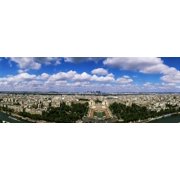 Aerial view of a city, Paris, Ile-de-France, France Poster Print 27 x 9