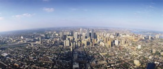 Aerial view of a city Philadelphia Pennsylvania USA Canvas Art - Panoramic Images (30 x 13)