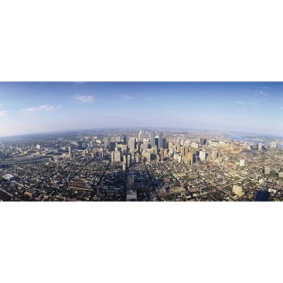 Aerial view of a city, Philadelphia, Pennsylvania, USA Poster Print (15 x 6)