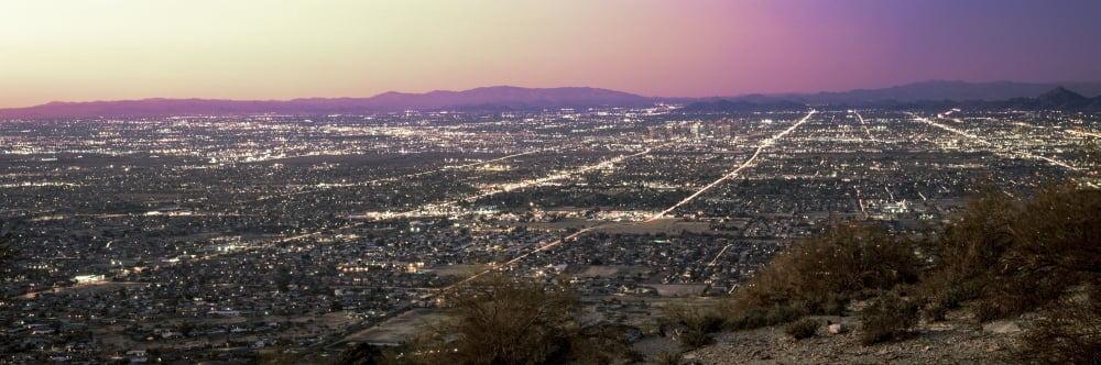 Aerial view of a city Phoenix Maricopa County Arizona USA Canvas Art - Panoramic Images (27 x 9)