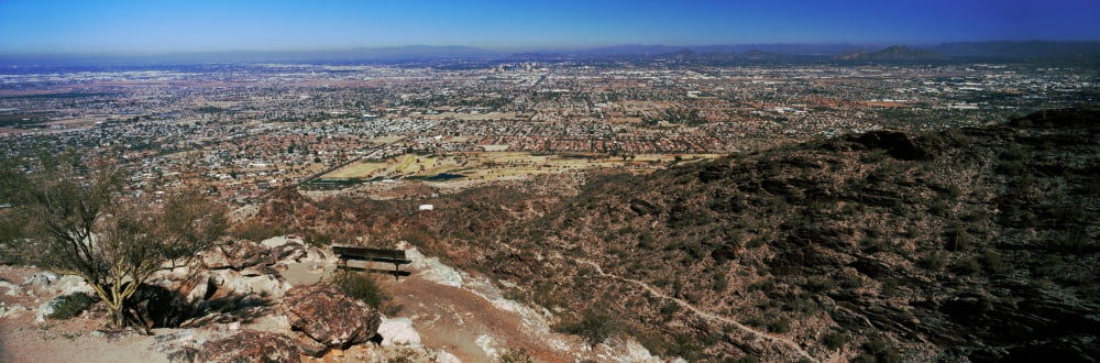 Aerial view of a city Phoenix Maricopa County Arizona USA Canvas Art - Panoramic Images (27 x 9)